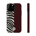 Zebra Print x Burgundy Phone Case
