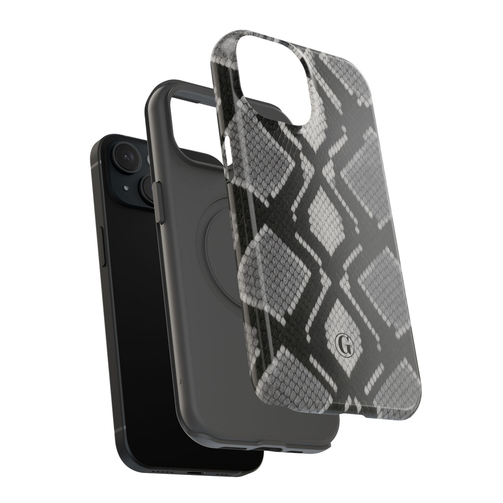Grey Snakeskin Print Phone Case