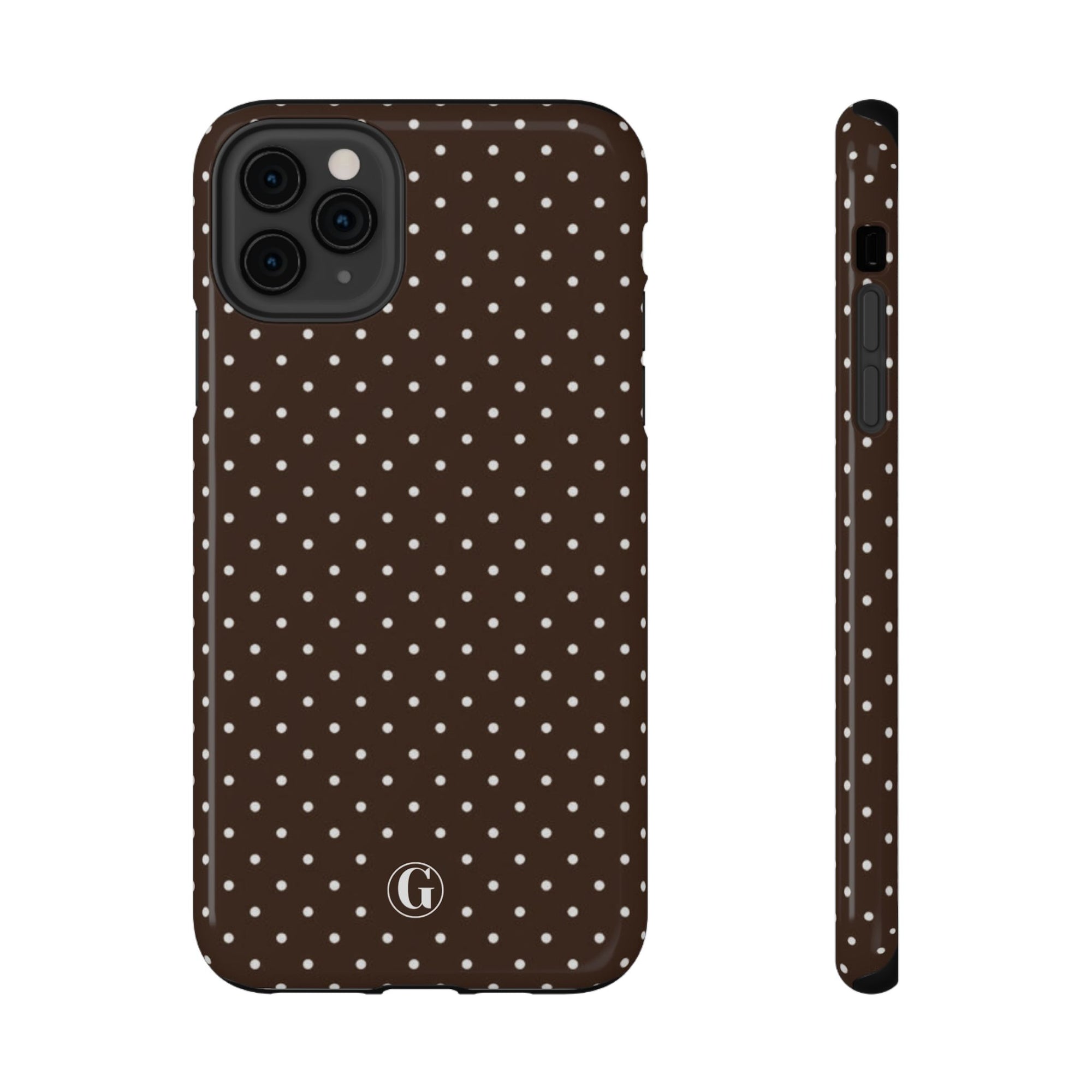 Brown Polka Dots Phone Case