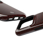 Burgundy Crocodile Print Phone Case