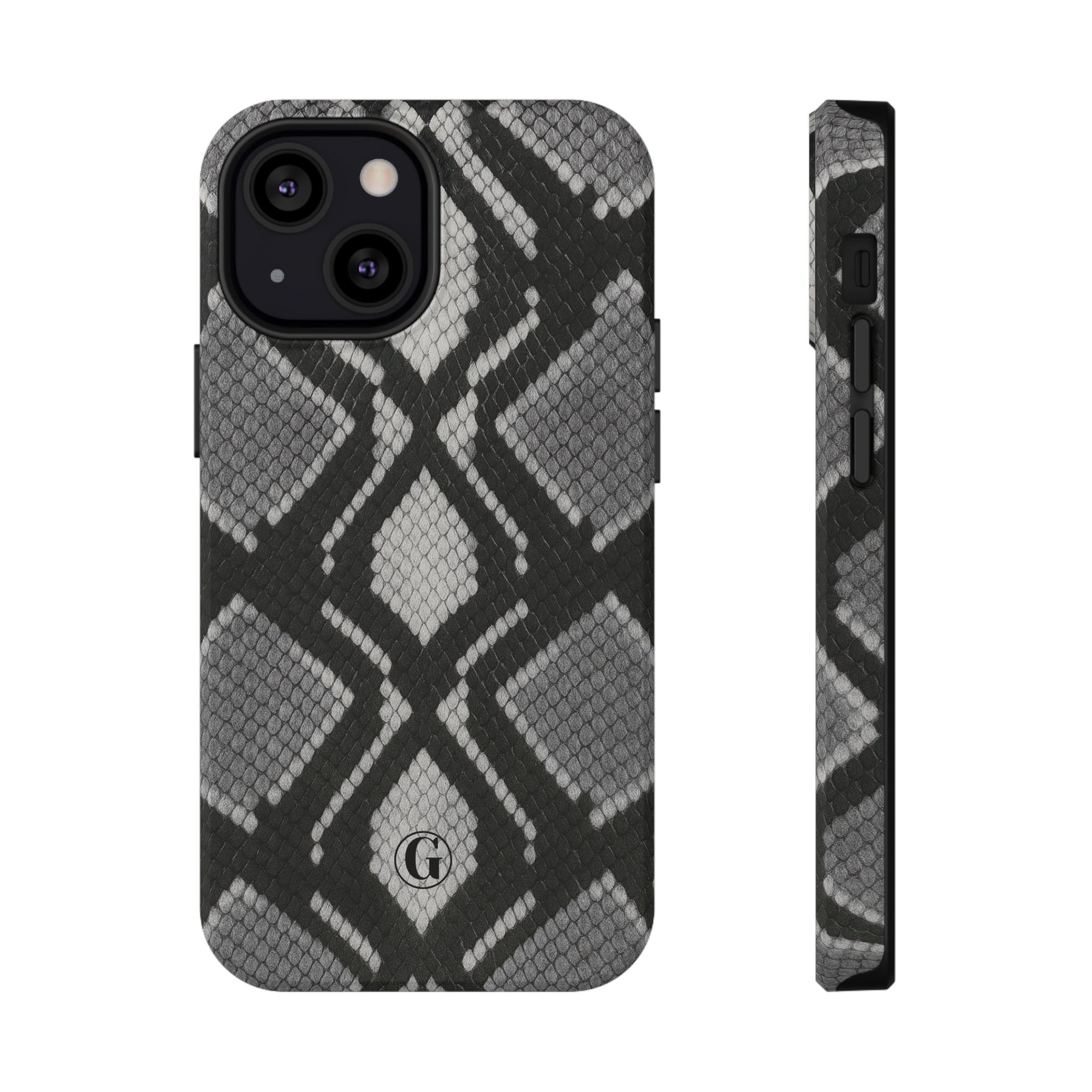 Grey Snakeskin Print Phone Case