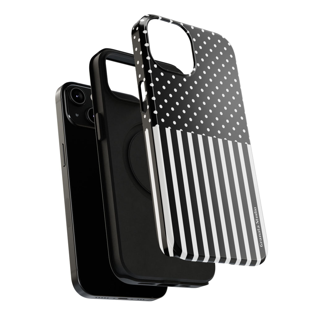 B&W Polka Dots x Stripes Phone Case