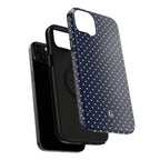 Navy Blue Polka Dots Phone Case