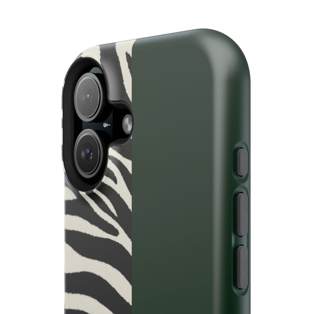 Zebra Print x Emerald Green Phone Case