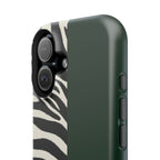 Zebra Print x Emerald Green Phone Case
