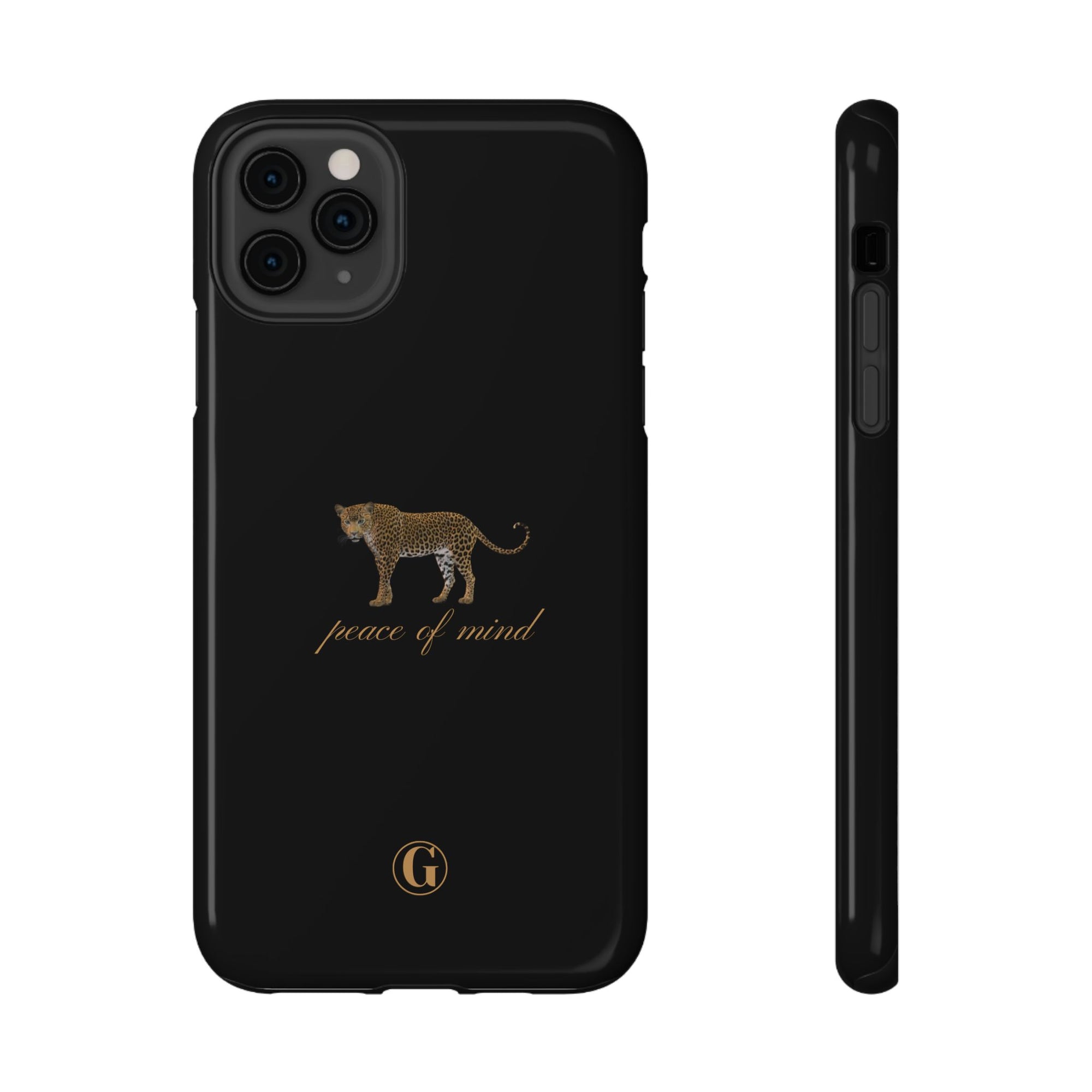 Black 'Peace of Mind' Panther Phone Case